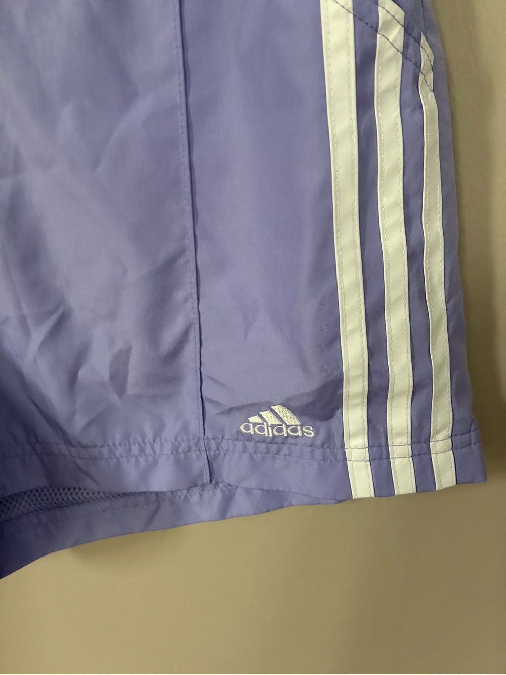 Adidas Purple Lavender 3-Stripe Athletic Shorts Women’s M - Picture 3 of 6